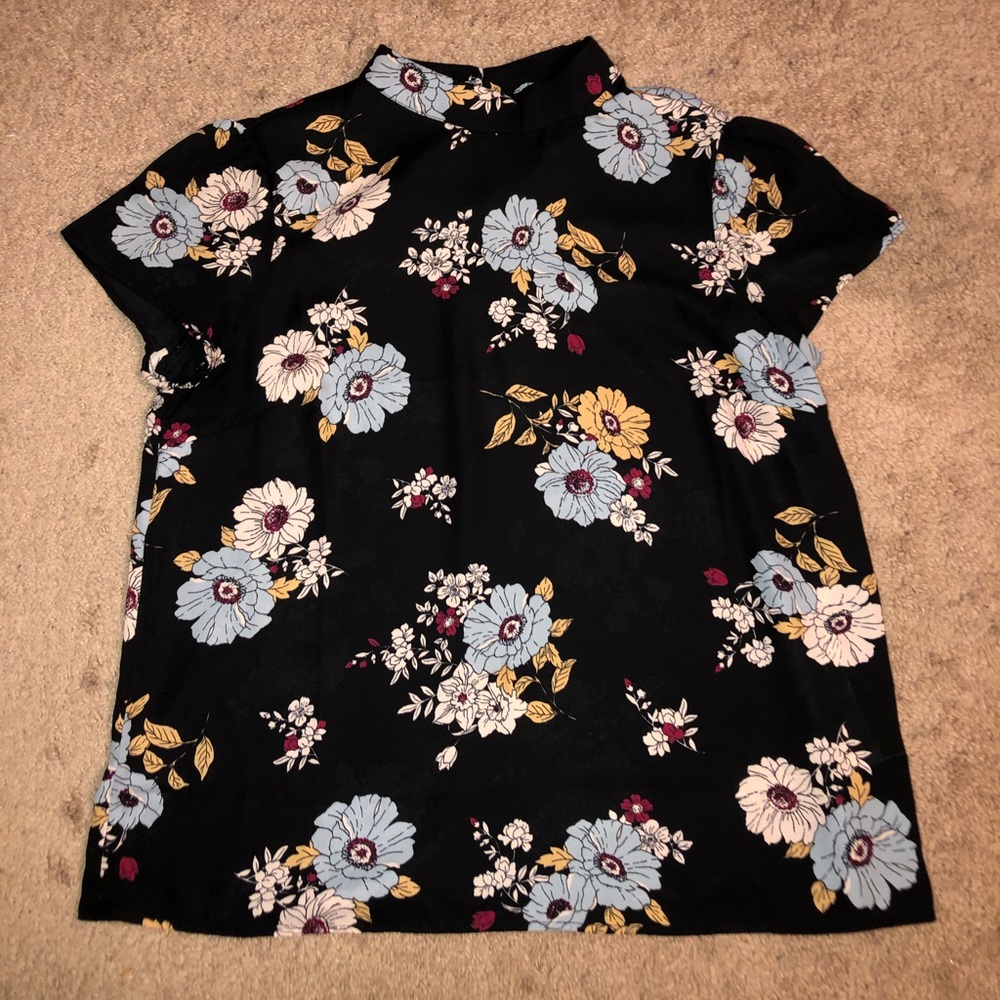 Forever 21 Mock Neck Blouse